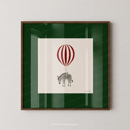 Zebra Balloon Personalised