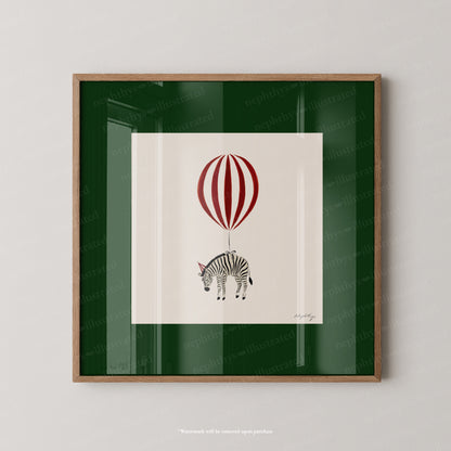 Zebra Balloon Personalised