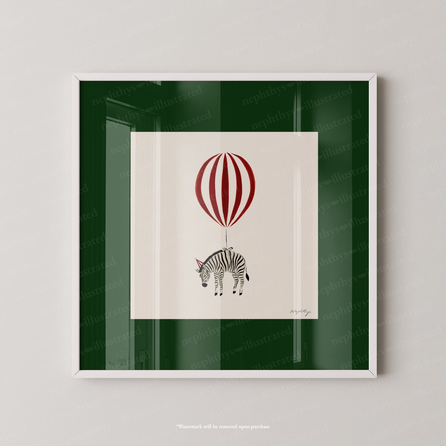 Zebra Balloon Personalised
