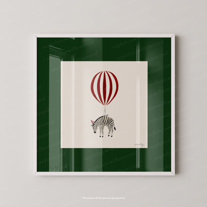Zebra Balloon Personalised