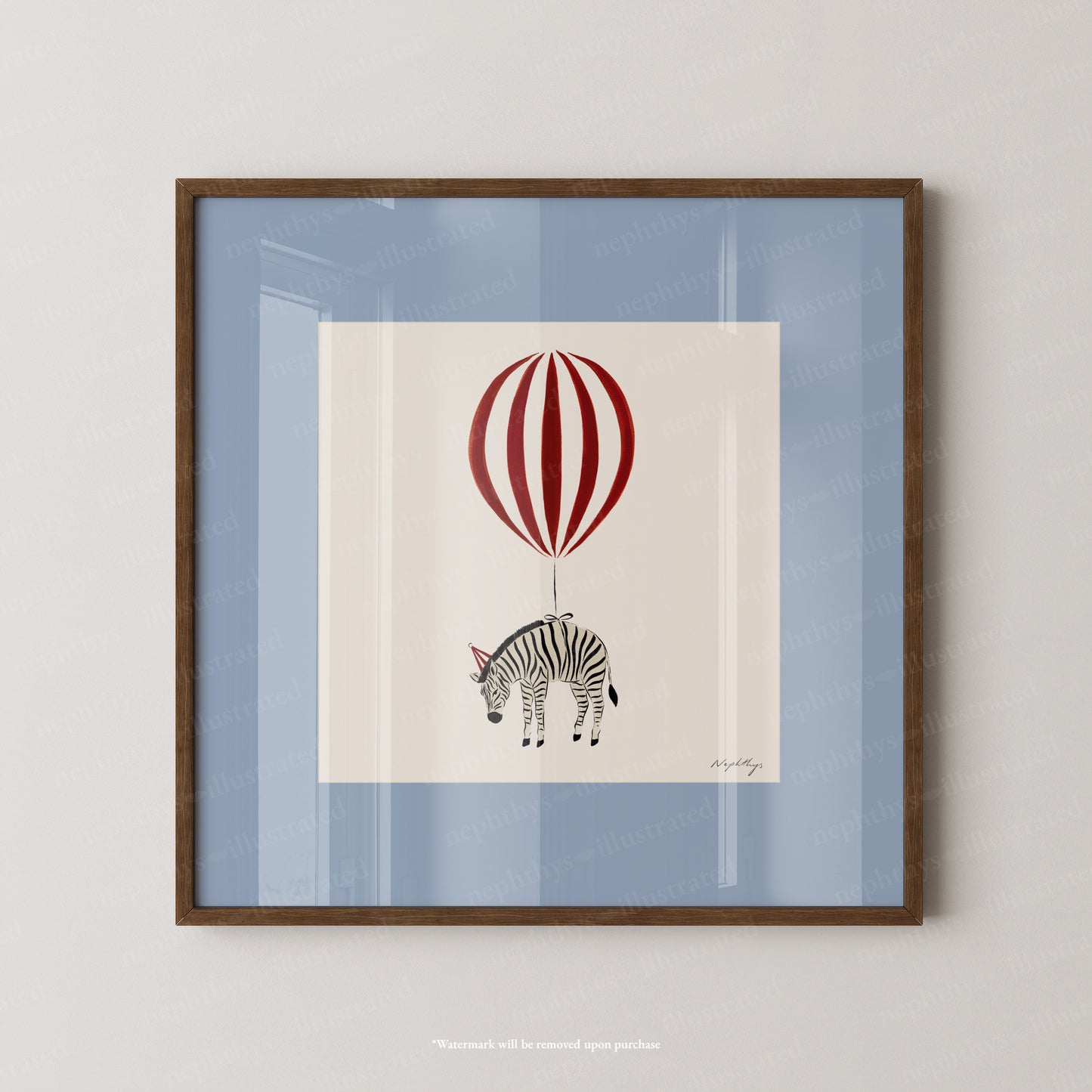 Zebra Balloon Personalised