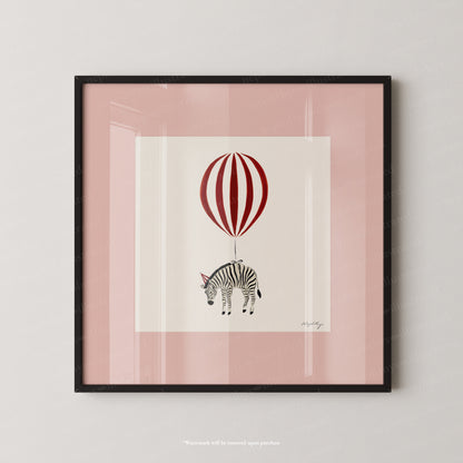 Zebra Balloon Personalised