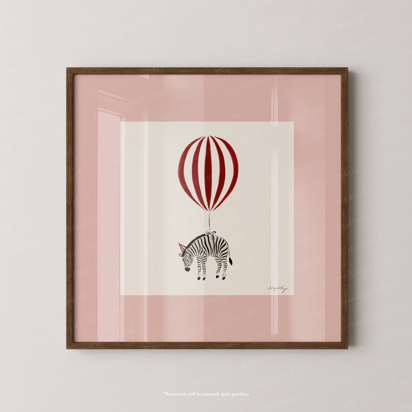 Zebra Balloon Personalised