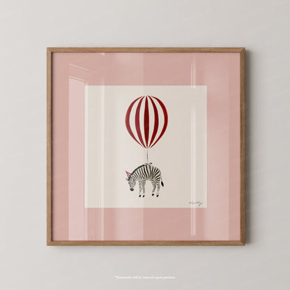 Zebra Balloon Personalised