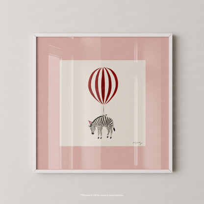 Zebra Balloon Personalised