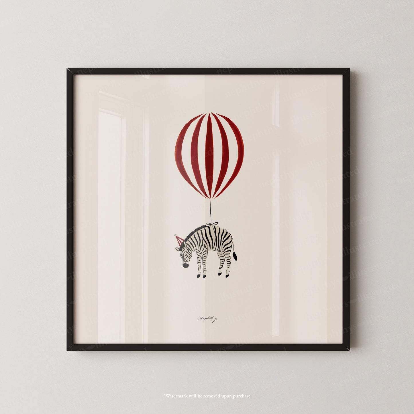 Zebra Balloon Personalised