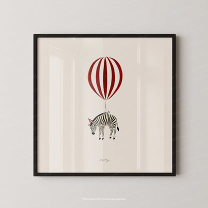Zebra Balloon Personalised