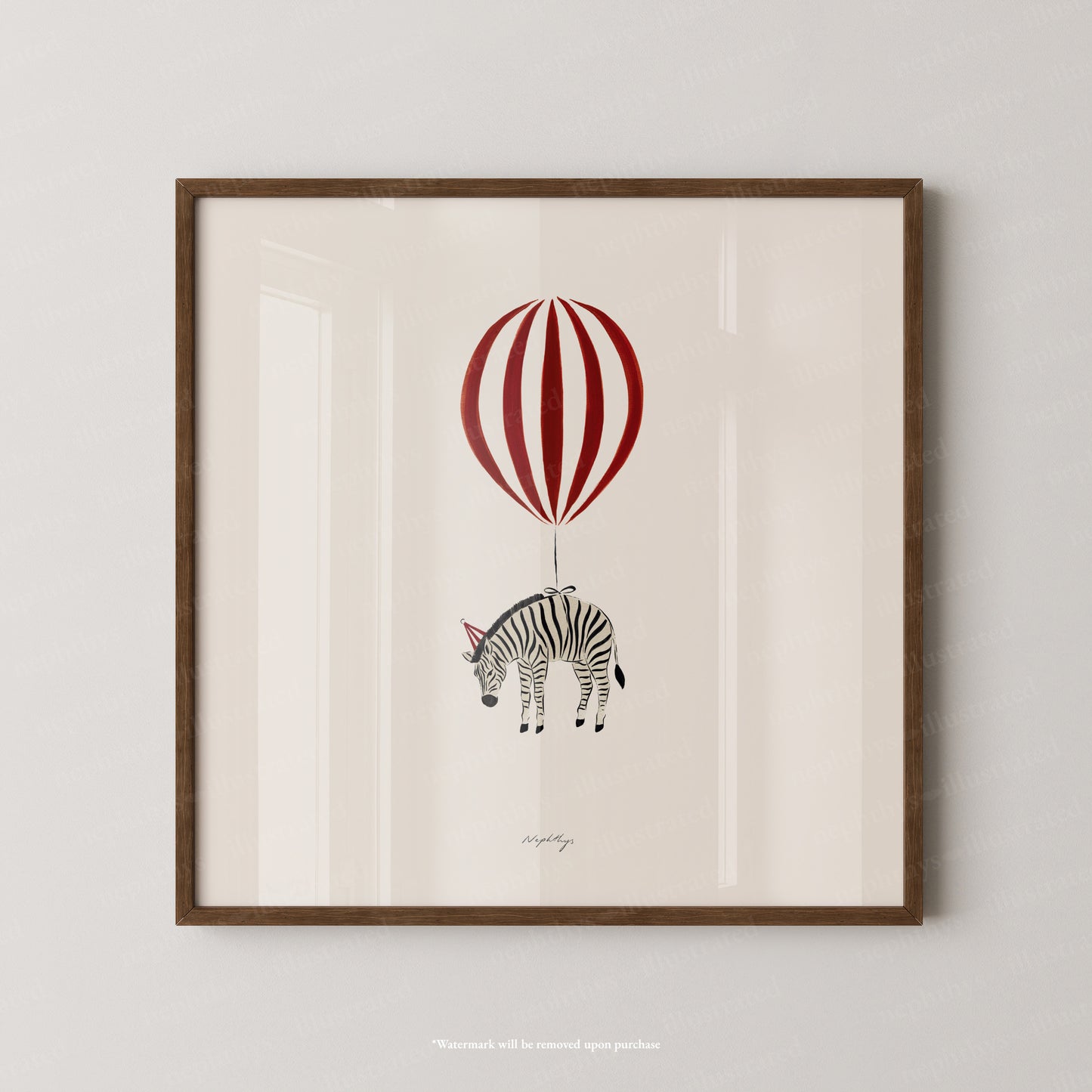 Zebra Balloon Personalised