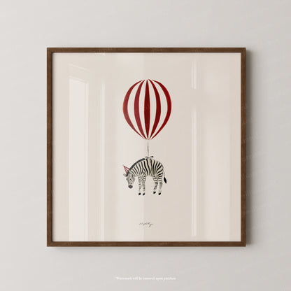 Zebra Balloon Personalised