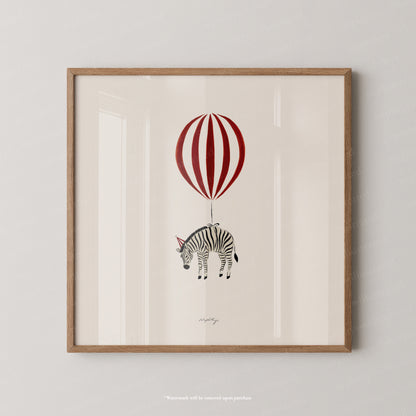 Zebra Balloon Personalised