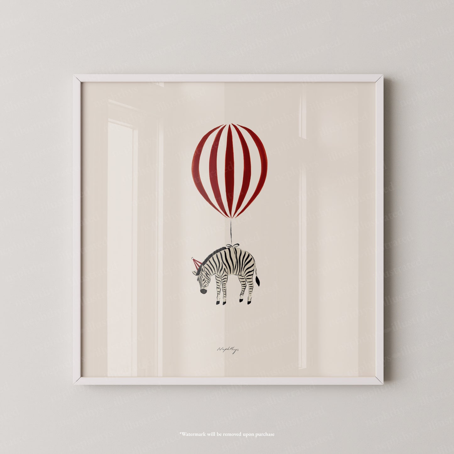 Zebra Balloon Personalised