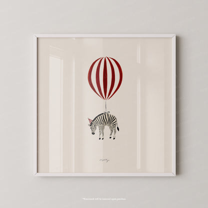 Zebra Balloon Personalised