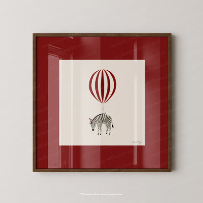 Zebra Balloon Personalised