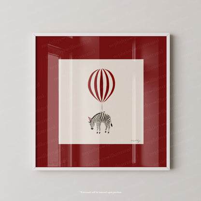 Zebra Balloon Personalised