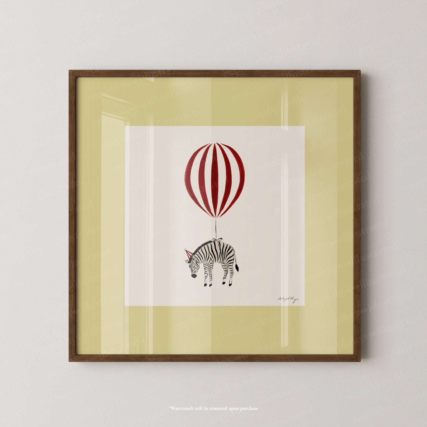 Zebra Balloon Personalised