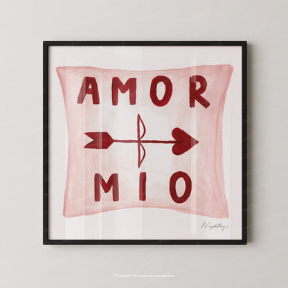 Amor Mio Pillow Print