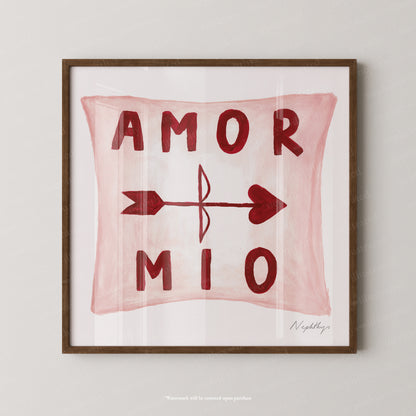 Amor Mio Pillow Print