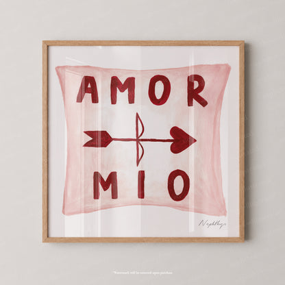Amor Mio Pillow Print