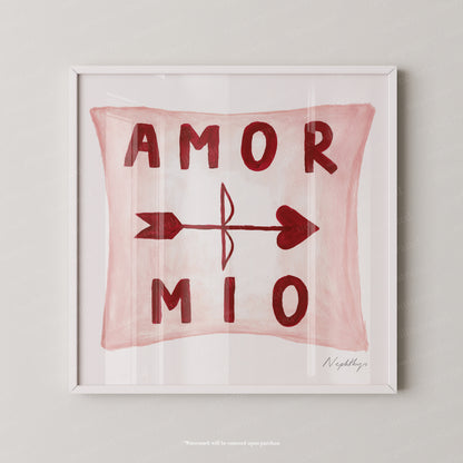 Amor Mio Pillow Print