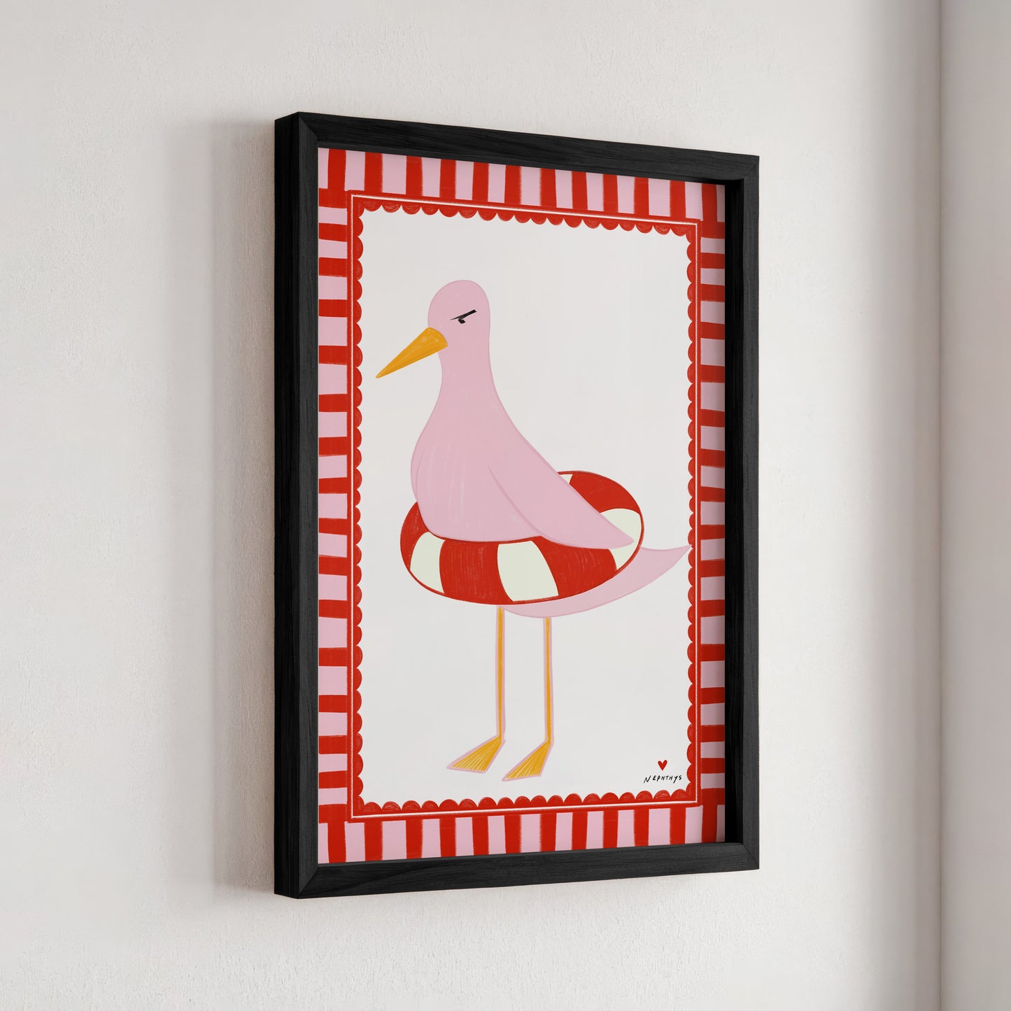 The Pink Seagull print