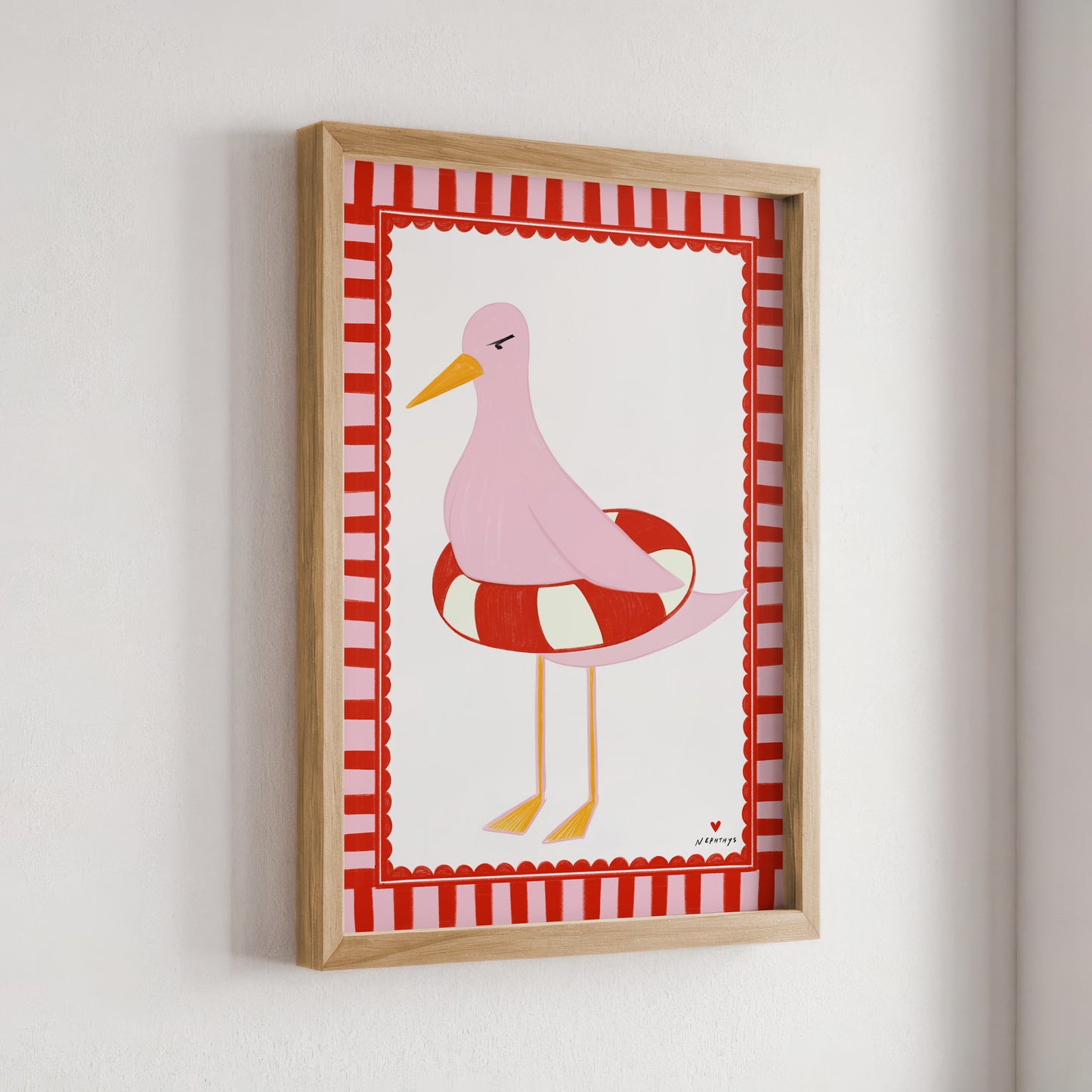 The Pink Seagull print