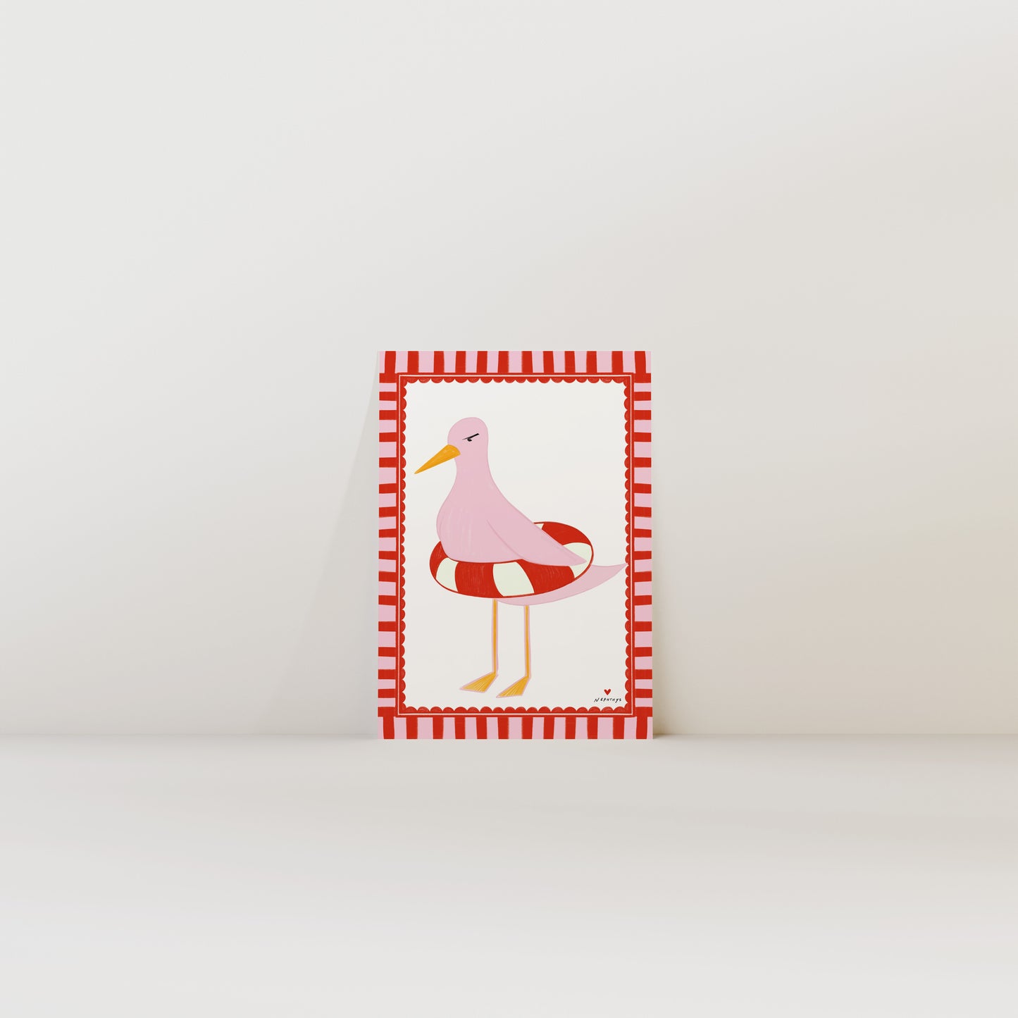 The Pink Seagull print